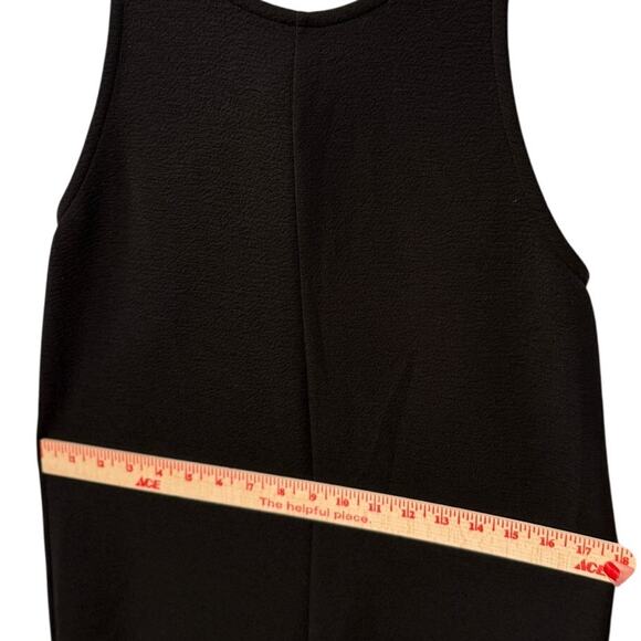 Madewell XS Texture&Thread Textured Knit Wide Leg Jumpsuit Crop Overalls Black - Picture 7 of 8